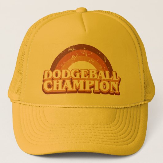Retro Dodgeball Champion Trucker Hat Trucker Pet (Voorkant)