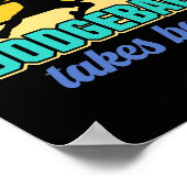 Retro Dodgeball neemt ballen Dodgeball Player Poster (Hoek)