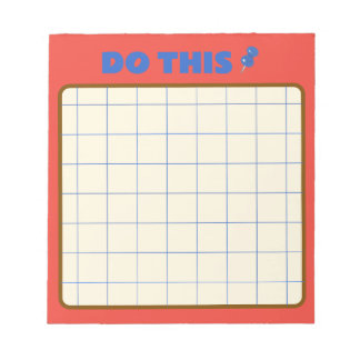 Retro "Doe Dit" Kleurrijke Checklist Takenlijst Ra Notitieblok