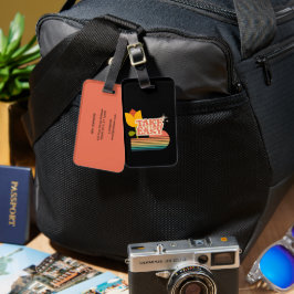 Retro DOE HET RUSTIG AAN Bagagelabel