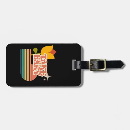 Retro DOE HET RUSTIG AAN Bagagelabel (Voorkant horizontaal)