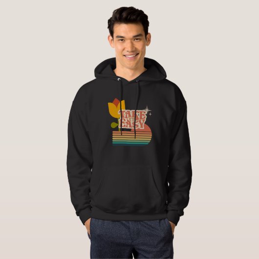 Retro DOE HET RUSTIG AAN Hoodie (Voorkant volledig)