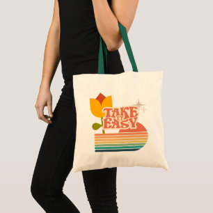 Retro DOE HET RUSTIG AAN Tote Bag