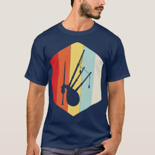 Retro doedelzak silhouet t-shirt