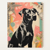 Retro Dog abstract Collage Scrapbooking Planner (Achterkant)