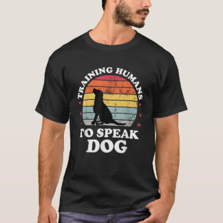 Retro Dog beveelt therapie Funny Dog Tr T-shirt