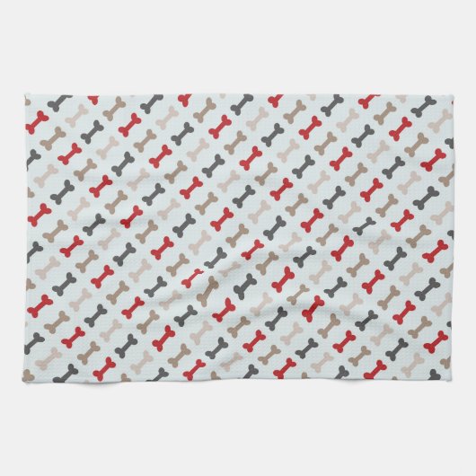 Retro Dog Bone Patroon Theedoek (Horizontaal)