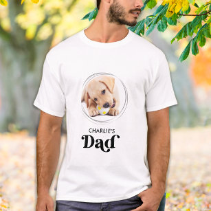 Retro Dog DAD Persoonlijke foto van Puppy Pet T-shirt