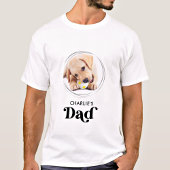 Retro Dog DAD Persoonlijke foto van Puppy Pet T-shirt
