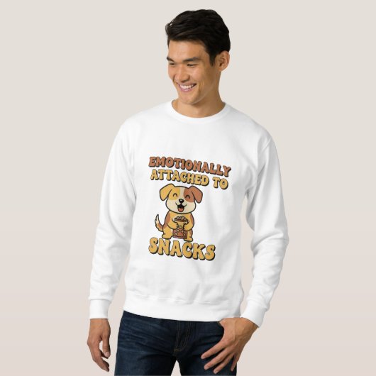 Retro Dog Emotionally Attached Men’s Sweatshirt (Voorkant volledig)