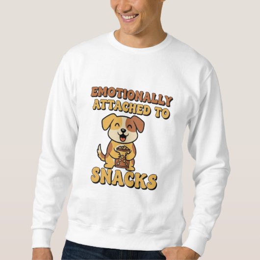 Retro Dog Emotionally Attached Men’s Sweatshirt (Voorkant)