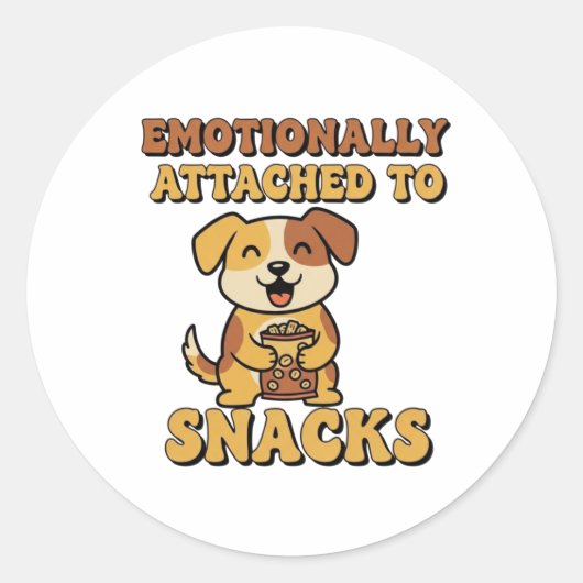 Retro Dog Emotionally Attached Vinyl Sticker (Voorkant)