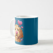 Retro Dog Goldendoodle Valentines Funny Gift Women Koffiemok (Voorkant links)