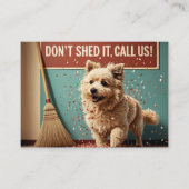 Retro Dog Grooming “Don’t Shed on It, Call Us!” Visitekaartje (Voorkant)