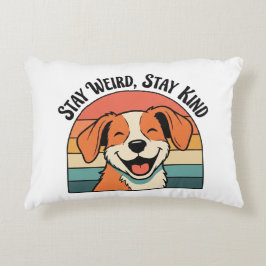 Retro Dog Kindness Quote Rectangular Pillow Accent Kussen