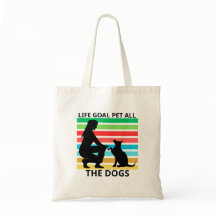 Retro Dog Lover Tote Bag Gift