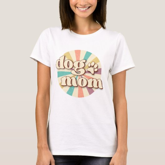 Retro Dog mama T-shirt (Voorkant)