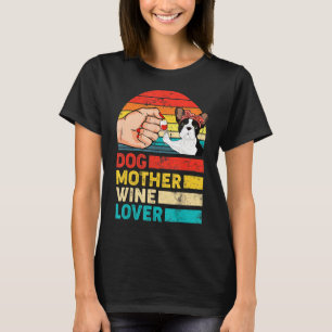 Retro Dog Moeder Wine French Bulldog Dog Moeder's T-shirt