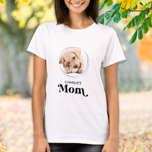 Retro Dog MOM Persoonlijke foto van pop-upfoto T-shirt