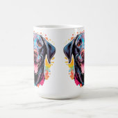 Retro Dog Pop Art Kleurrijke Labrador Retriever Koffiemok (Center)