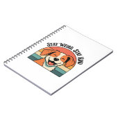 Retro Dog Positive Quote Lined Notebook Notitieboek (Linkerzijde)