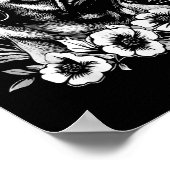 Retro Dog Pug Lover Tattoo Stijl Poster (Hoek)