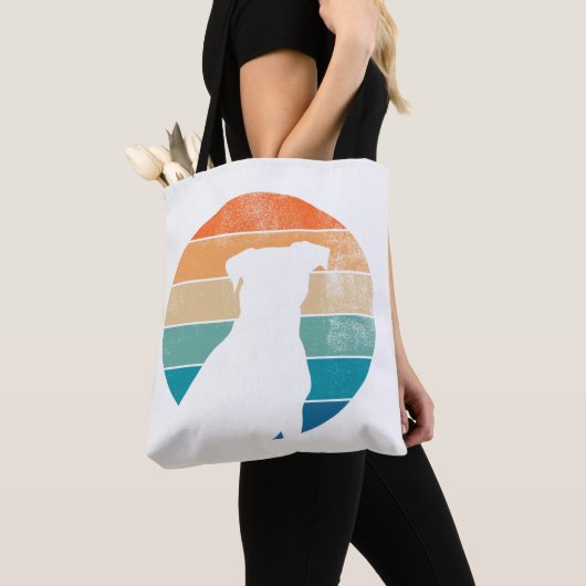 Retro Dog Silhouette – Pet Lover Tote Bag (Dichtbij)
