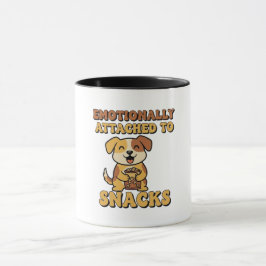 Retro Dog Snack Addiction Color Inside Mug Mok