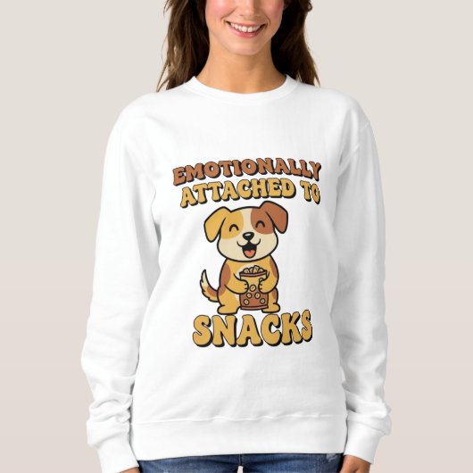 Retro Dog Snack Attachment Women’s Sweatshirt (Voorkant)