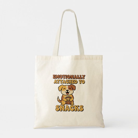 Retro Dog Snack Devotion Canvas Tote Bag (Achterkant)