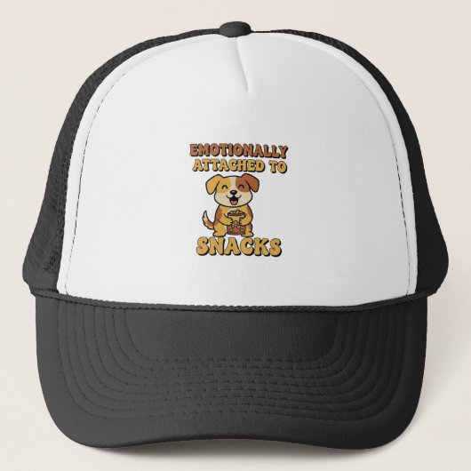 Retro Dog Snack Lover Trucker Hat Pet (Voorkant)