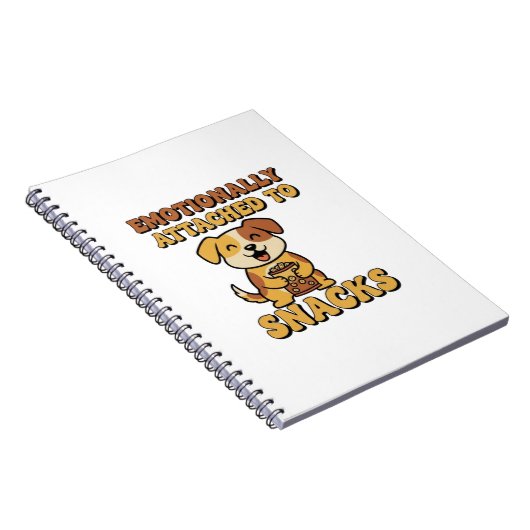 Retro Dog Snack Thoughts Lined Notebook Notitieboek (Rechterzijde)