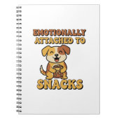 Retro Dog Snack Thoughts Lined Notebook Notitieboek (Voorkant)
