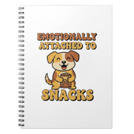 Retro Dog Snack Thoughts Lined Notebook Notitieboek
