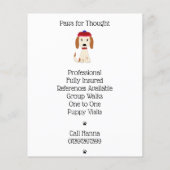 Retro Dog Walking Grooming Business Flyer (Achterkant)