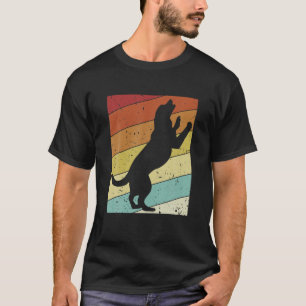 Retro Dogfather Dog Dad Dog mam Hondenliefhebber D T-shirt