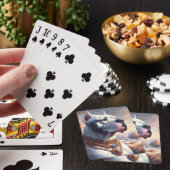 Retro Dogo Argentino schilderij Pokerkaarten (Insitu)