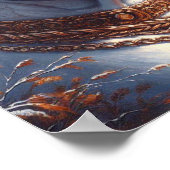 Retro Dogo Argentino schilderij Poster (Hoek)