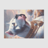 Retro Dogo Argentino schilderij Tissuepapier (Voorkant)