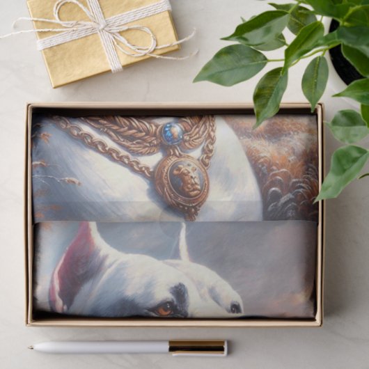 Retro Dogo Argentino schilderij Tissuepapier (Geschenk)