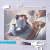 Retro Dogo Argentino schilderij Tissuepapier (Craft)