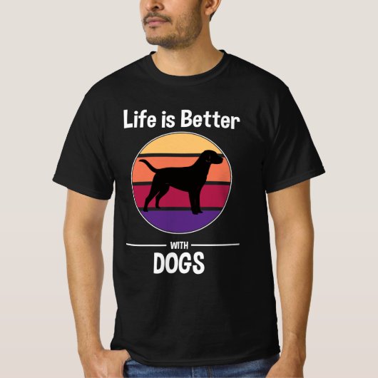 Retro Dogs lover Shirt (Voorkant)