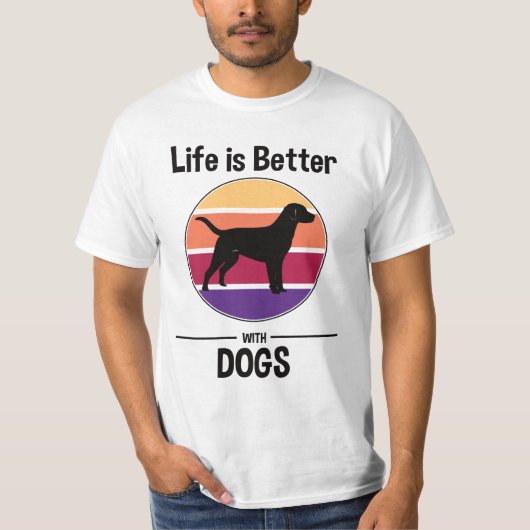 Retro Dogs lover Shirt (Voorkant)