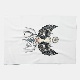 Retro Dokter Koe Vector T-shirt Ontwerp_1 Theedoek