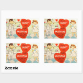 Retro  Dokter Verpleegkundige Valentijn sticker (Vel)