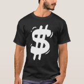 Retro Dollar Sign T-shirt (Voorkant)