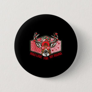 Retro Dolle Liefde Voor Mijn Mama Herten Jacht Jon Ronde Button 5,7 Cm