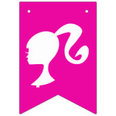 Retro Dolly, laten we gaan feesten! Hot roze verja Vlaggetjes (Eerste vlag)