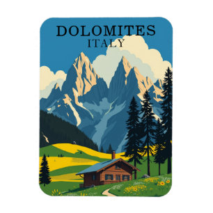 Retro Dolomieten Italië Reissouvenir Magneet