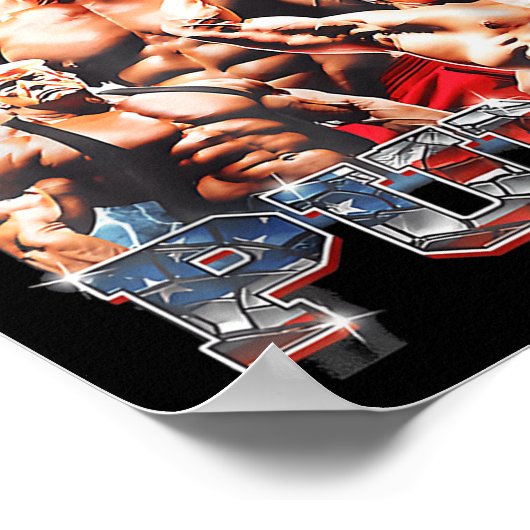 Retro Donald Pump Gym Collage Foto Meme Grappig Poster (Hoek)